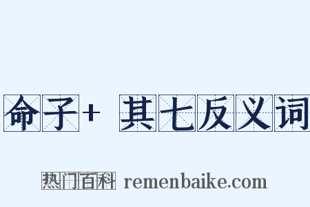 命子+其七反义词是什么意思的图片